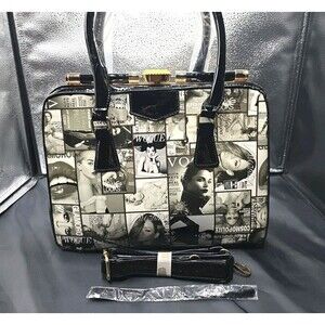 Glossy Magazine R&B Singer Tote Crossbody Purse with Strap